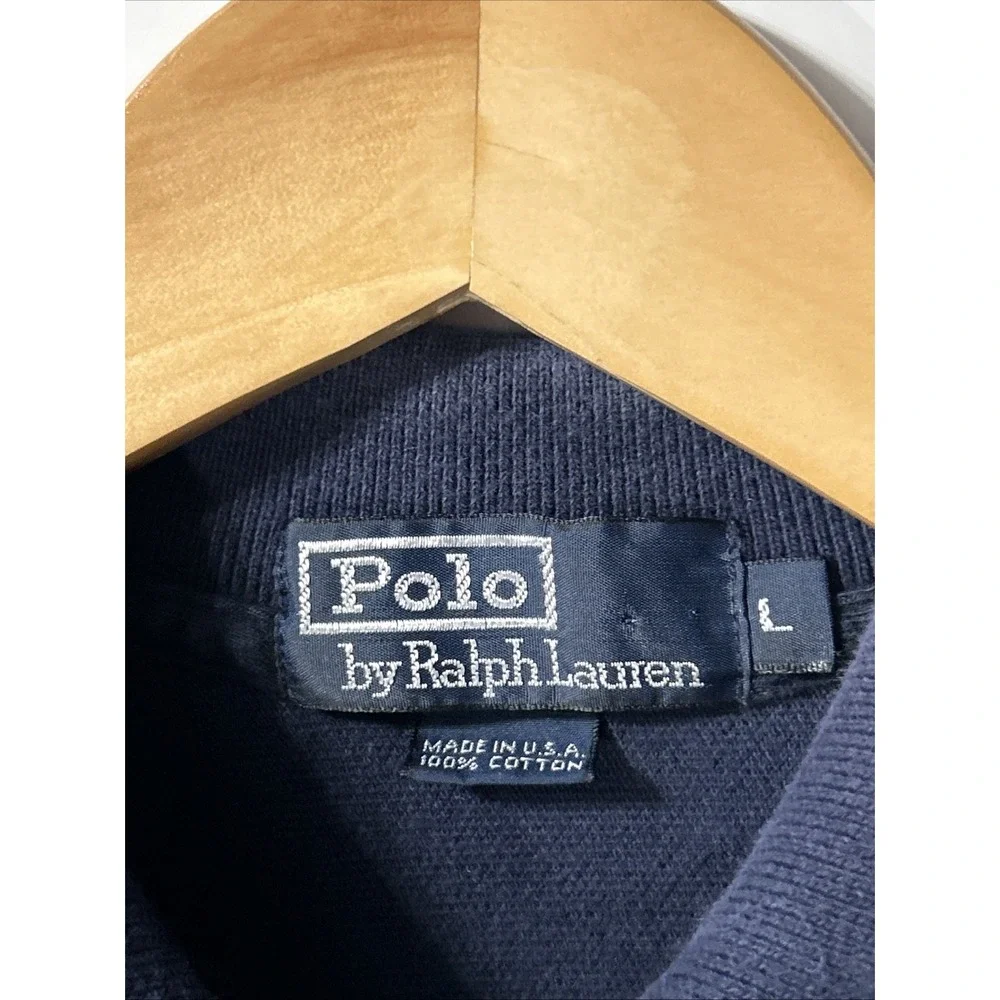 Mens Vintage USA 90s Polo Ralph Lauren Stripe Short Sleeve Polo Shirt L
